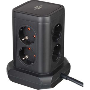 Produktbild für Steckdosenwürfel Brennenstuhl 1153560010, Schalter, schwarz