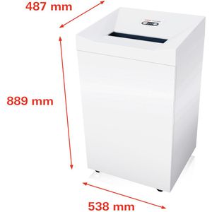 Produktbild für Aktenvernichter HSM Pure 630, 2363111, weiß, mit Rollen