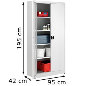 Produktbild für Werkzeugschrank Mauser MKSTS3/19STG, aus Metall, lichtgrau