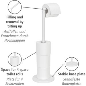 Produktbild für Toilettenpapierhalter Wenko 2in1 Stand, weiß