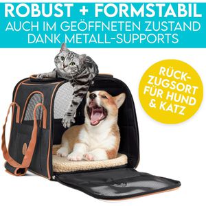 Produktbild für Tiertransportbox HUND-IST-KÖNIG Gr. S, aus Stoff