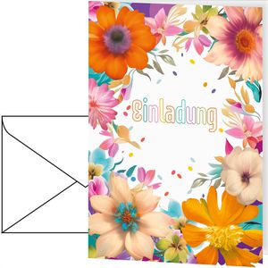 Produktbild für Einladungskarten Böttcher-AG 99-9505, Blumen, sortiert