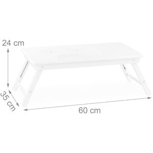 Produktbild für Laptoptisch Relaxdays 10023254, aus Bambus, höhenverstellbar