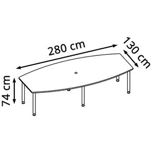 Produktbild für Konferenztisch Hammerbacher KT28S