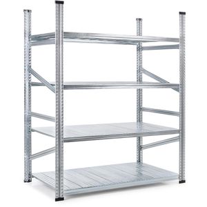 Produktbild für Weitspannregal GEWE 818G4R, 4 Metallböden