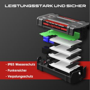 Lokithor Starthilfe-Powerbank J1000, 3 in 1, 12V, 1000A Spitzenstrom,  Kapazität 7000mAh – Böttcher AG