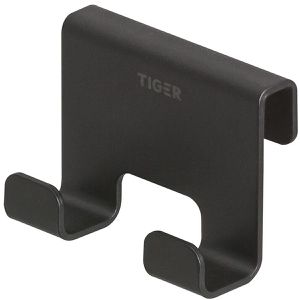 Produktbild für Duschhaken Tiger Caddy Doppelhaken, schwarz