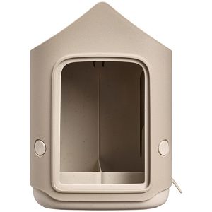 Vogelhaus elho Cosy, pilzbeige, aus 100% recyceltem Kunststoff