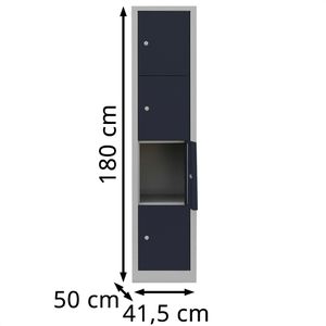 Produktbild für Schließfachschrank Lüllmann 523418, anthrazit