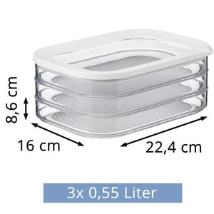 Produktbild für Aufschnittbox Mepal Modula 550/3, aus Kunststoff