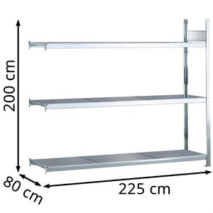 Produktbild für Anbauregal Schulte 15527, 3 Metallböden