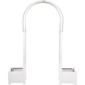 Produktbild für Rosenbogen KHW Czardas 37601, weiß, mit Pflanzkasten