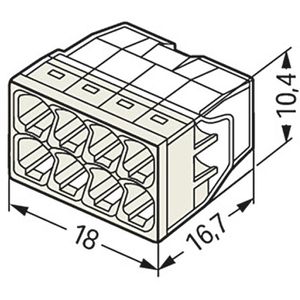 Produktbild für Verbindungsklemme Wago Compact, 2273-208, 8 Leiter