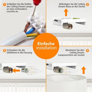 Produktbild für Deckenleuchte Smartwares 10.004.69, schwarz, E14-Fassung