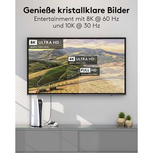 Produktbild für HDMI-Kabel Goobay 79106 HDMI 2.1, vergoldete Stecker