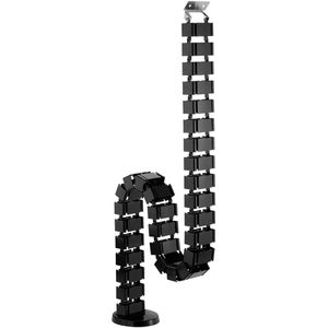 Kabelführung InLine 59996A, zum Anschrauben, schwarz