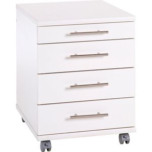 Rollcontainer Möbelpartner 0527, Holz, weiß