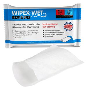 Einmalwaschlappen Wipex Wet Waschhandschuhe