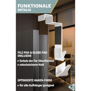 Produktbild für Türhaken 4smile für Innenseite, weiß