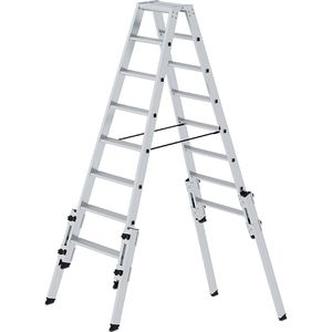 Produktbild für Stehleiter MUNK 42716, nivello-Leiterfüße, beidseitig begehbar