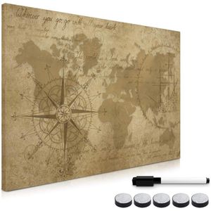 Produktbild für Magnettafel Navaris Memoboard, Antike Weltkarte