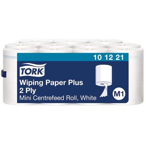 Putztuchrolle Tork Mini, 101221, M1, aus Zellstoff, weiß