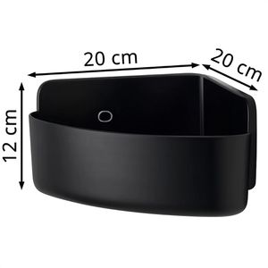 Produktbild für Duschablage Tesa Lavaa M Duschkorb, schwarz matt