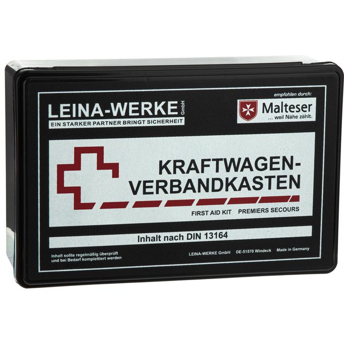 Leina-Werke Verbandskasten Unser Bester DIN 13164, Auto, schwarz