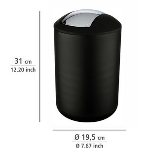 Produktbild für Mülleimer Wenko Brasil L, schwarz