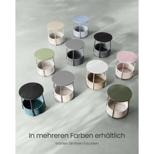 Produktbild für Beistelltisch Vasagle LET223C69, grün / creme