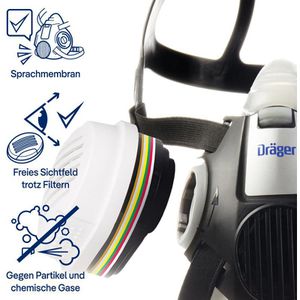 Produktbild für Atemschutzmaske Dräger Halbmaske 3300 Chemie