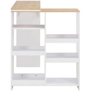 Produktbild für Bartisch vidaXL 280225, natur / weiß