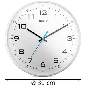 Produktbild für Wanduhr Mebus 16248, Kunststoff, analog, Quarzuhr