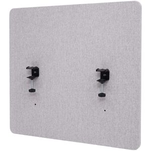 Tischtrennwand Mendler HWC-G75, grau