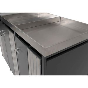 Produktbild für Mülltonnenbox Mendler HWC-O67, Metall