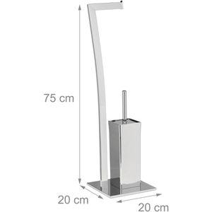 Produktbild für WC-Garnitur Relaxdays Wimedo, 10020410