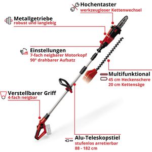 Produktbild für Multifunktionsantrieb Einhell GE-HC 18 Li T Kit