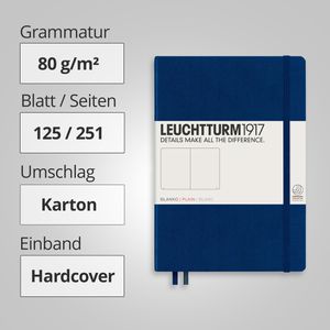 Produktbild für Notizbuch Leuchtturm1917 Medium, Karton Hardcover
