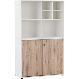 Kombischrank Möbelpartner Serie 400, wildeiche / weiß