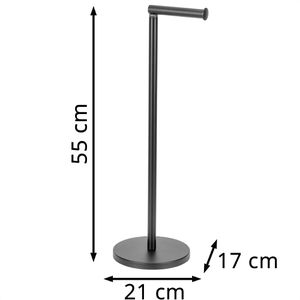 Produktbild für Toilettenpapierhalter Wenko 2in1 Stand, schwarz