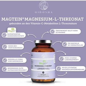 Produktbild für Magnesium Qidosha Magtein, 120 Kapseln
