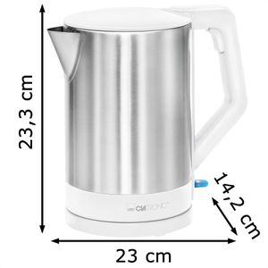Produktbild für Wasserkocher Clatronic WKS 3692, silber-weiß