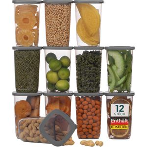 Produktbild für Vorratsdose uandu grau, aus Kunststoff