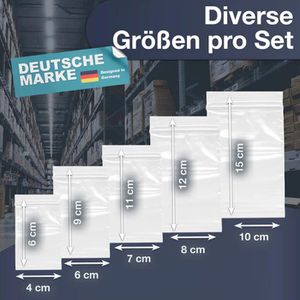 Produktbild für Druckverschlussbeutel TK-Gruppe Set, 40 - 100 x 60 - 150 mm
