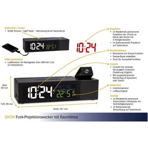 Produktbild für Wecker TFA 60.5014.01 Show schwarz, digital