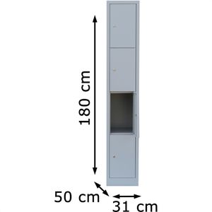 Produktbild für Schließfachschrank ClassiX X-520410, lichtgrau