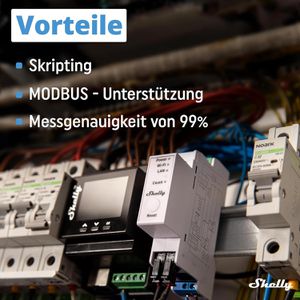 Produktbild für Stromzähler Shelly Pro 3 EM 120A, WLAN, digital