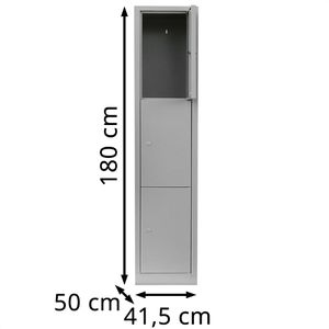 Produktbild für Schließfachschrank Lüllmann 523310, lichtgrau