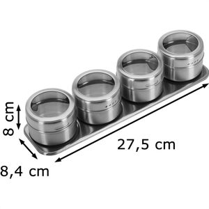 Produktbild für Gewürzregal Westmark 65152260, silber, mit 4 Gewürzdosen