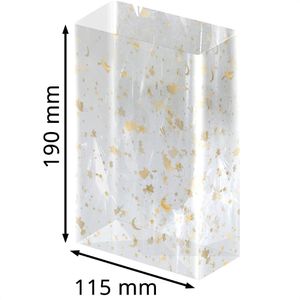 Produktbild für Geschenktüte Folia 491 Sterne &amp; Engel, transparent